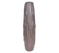Casablanca Jarrón de cerámica Gris Mate, Altura 78 cm, diámetro 20 cm, decoración para el hogar, jarrón de Flores