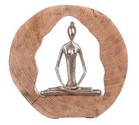 Casablanca modernes Design Casablanca - Escultura Decorativa - Health - Madera de Mango/Aluminio - Hecho a Mano - Altura 27 cm