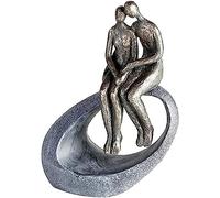 Casablanca modernes Design - Escultura - Figura Decorativa - Momento - Parejas - Poli - Color Bronceado - 27 x 19 cm