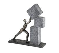 Casablanca modernes Design Escultura, Poly, Gris Bronce, Altura 30,5 cm