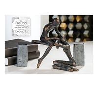 Casablanca modernes Design Escultura, Resina, Colores Bronce, Höhe 21,5 cm