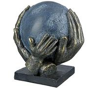 Casablanca modernes Design GILDE - Figura Decorativa de Save The World (19 cm), diseño de Globo del Mundo en Manos