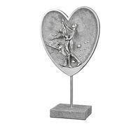 Casablanca mordernes Design Escultura Decorativa de Resina, Color Plateado, 30 cm