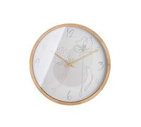 Casablanca Reloj de Pared Redondo XL - Reloj Grande para Colgar - Material MDF con diseño de Esfera - Color: Blanco marrón - para 1 Pila AA de 1,5 V (no incluida) - Diámetro 41,5 cm
