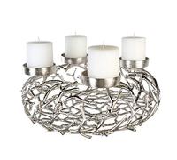 Casablanca Twigs - Candelabro (56 cm), Color Plateado Envejecido