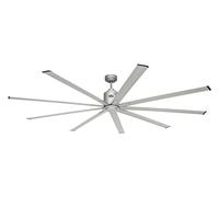 Casafan Ventilador de techo Big smooth ECO TS Ø 224 cm, DC motor, 6 velocidades, 9 aspas de aluminio plateado lacado
