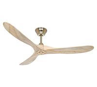 CasaFan Ventilador de techo ECO GENUINO 315231 / 152cm / Motor latón pulido DC bajo consumo / 6 velocidades/Aspas madera