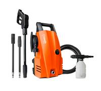 CASALS - Hidrolimpiadora de Alta presión 1400 W con caudal de 375 L/H y 105 Bares de presión | Deposito para detergente hidrolimpiadora | Pistola de Agua a presión Ideal para Suelo terraza Exterior