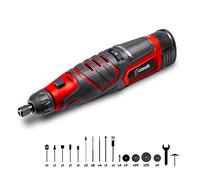 Casals Mini amoladora eléctrica 12V – Multiherramienta 73 accesorios, 6 velocidades (500-25.000 RPM)