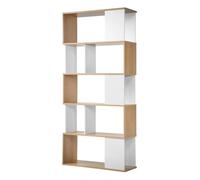 Casâme Biblioteca Decoración Blanca Y Roble - L80 X H173,5 Cm