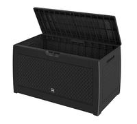 CASARIA® Arcón Jardín Exterior Baúl Almacenaje 310L con 4 Ruedas Asas Resistente Intemperie Rayos UV Caja Cojines 119x48x60cm Antracita
