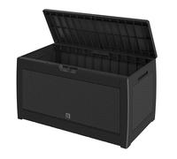 CASARIA Baúl de Almacenaje 310L 119x48x60cm Arcón de Jardín Antracita | 4 Ruedas, Resistente, Exterior, Plástico, Arcón, Cojines, Utensilios Jardín, Almacenamiento, Montaje Sistema de Encaje