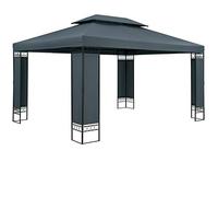 CASARIA Cenador Elda Jardín 3x4m Carpa Pabellón Pergola Protec. UV 50+ Repele Agua Doble Techo