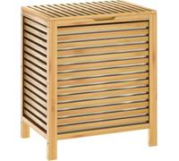 CASARIA Cesto Ropa Sucia 70L Bambú con Tapa Bolsa Extraíble | 62x51x36cm, Barniz Protector, Transpirable, Asas, Rectangular, Lavandería, Baño, Dormitorio, Mantas, Cojines, Juguetes