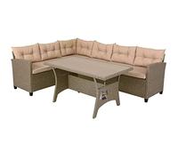CASARIA Conjunto Jardin Poliratan Comedor WPC Sillones esquineros Exterior 6 Personas In ojines