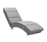 CASARIA® Diván Chaise Longue Tumbona XXL London 186x89x55cm Sillón Ergónomico de Salón Oficina 180Kg Tela Gris