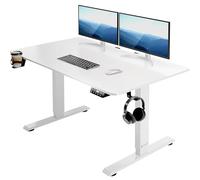 CASARIA® Escritorio Ajustable en Altura Acero Función Memoria 110x60cm Pantalla LCD Mesa Gaming Ergonómica Oficina