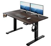CASARIA® Escritorio Ajustable en Altura Acero Función Memoria 110x60cm Pantalla LCD Mesa Gaming Ergonómica Oficina