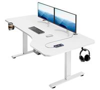 CASARIA® Escritorio Ajustable en Altura Acero Función Memoria 160x75cm Pantalla LCD Mesa Gaming Ergonómica Oficina