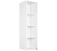CASARIA® Estantería con 4 Estantes Abiertos 106x30x30cm Librería Biblioteca Mueble Organizador Oficina Dormitorio Estable Duradero Capacidad Carga 40Kg Blanco