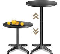 CASARIA Mesa de Bar Alta Plegable Altura Ajustable