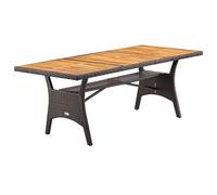 CASARIA® Mesa de Jardín Comedor 190x90cm Madera de Acacia Certificado FSC® Mueble Terraza Patio Marrón
