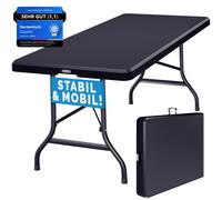 Casaria® Mesa de Jardín Plegable 183x76cm Impermeable Portátil para , Camping o , Mesa de Buffet para 8 , Color Antracita