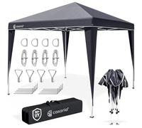 CASARIA Pabellón Capri Pop Up 3x3m Cenador Jardín Impermeable UV50+ | Altura Regulable, Oxford 220D PVC, Acero, Bolsa Transporte, Montaje Rápido, Fiestas, Camping, Festivales, Patio, Plegable
