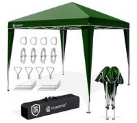 CASARIA Pabellón Capri Pop Up 3x3m Cenador Jardín Impermeable UV50+ | Altura Regulable, Oxford 220D PVC, Acero, Bolsa Transporte, Montaje Rápido, Fiestas, Camping, Festivales, Patio, Plegable