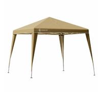CASARIA® Pabellón de Jardín Capri Crema 3x3m UV50+ Pop Up Carpa Plegable Impermeable Gazebo Camping Playa