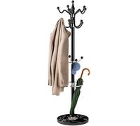 CASARIA® Perchero de Pie, Forma de Árbol, 14 Ganchos, Base Mármol, para Pasillo Recibidor Entrada, Colgador Chaquetas Sombreros Ropa Resistente Bolsos 175x37cm
