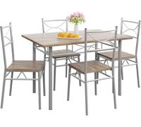 CASARIA Set de Mesa y Sillas Comedor Completo para 4 Personas