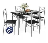 CASARIA Set de Mesa y Sillas Comedor Completo para 4 Personas