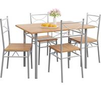 CASARIA Set de Mesa y Sillas Comedor Completo para 4 Personas