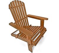 Casaria Silla Jardín Adirondack Plegable Acacia Asiento Ancho 84x69x94cm | Reposabrazos, Resistente Intemperie, Alto Respaldo, Ergonómica, Relax, Jardín, Terraza, Balcón, Interior, Ahorra Espacio