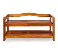 Casaria® Zapatero 2 Baldas Estantería Organizador Zapatos 75x26x42cm Madera Acacia Certificado FSC® Entrada Pasillo
