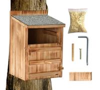 Casas Madera Natural Búhos Exterior Jardín Refugio para Aves de Jardín