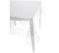 Casatessile Mantel Italiano de plástico Transparente Cristallo Fantasia Mantel de PVC plastificado Exterior - VAR. 1, 6 Puestos 140x180 cm.