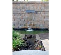 Cascada Niagara, acero inoxidable 304, con iluminación LED, 60 cm de ancho, 35 LEDs, para estanques de jardín