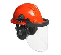 Casco de construcción profesional con protección facial y protecció