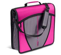 Case-it Mighty Zip Tab - Carpeta escolar con cremallera | juntas tóricas de 3 pulgadas, capacidad para 600 hojas, carpeta de archivos expandible de 5 temas, múltiples bolsillos y organizador de