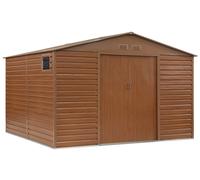 Caseta de herramientas metálica Malmo 3,4 x 3,2 m Store Boss marrón