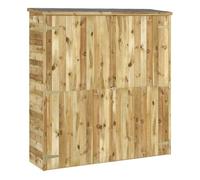 Caseta de jardín, caseta tipo cabina, casa de almacenamiento, caseta para exteriores, cobertizo para herramientas, resistente, 163 x 50 x 171 cm, madera maciza de pino, marrón 02_0022404