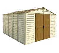 Caseta de jardín de resina grande Duramax WoodBridge Plus 3,2x4 m