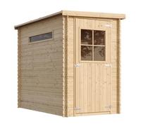 Caseta de Jardín Exterior de Madera 2,63 m², Cobertizo para Bicicletas, Caseta de Almacenamiento, Pared de 19 mm, Ventana, TIMBELA M306+M306G