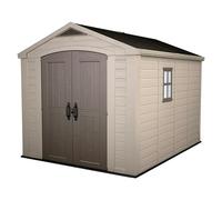 Keter Factor beis - Caseta de jardín - Con ventana lateral - 256.5x331.5x243 cm
