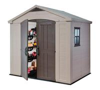 Keter Factor beis - Caseta de jardín - Con ventana lateral - 256.5x182x243 cm