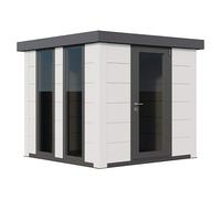 Caseta de Jardin metálica NH4 Iluminado | Blanco / Blanco | 238 x 238 - NOVO HABITAT