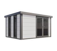 Caseta de Jardin metálica NH14 Iluminado | Blanco | 388 x 298 - NOVO HABITAT