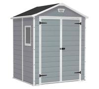 Keter Manor gris - Caseta de jardín - Con ventana lateral - 185x152x226 cm